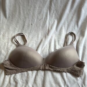 Mauve Lace Trimmed Aerie Bra